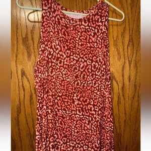 Nine West Red Animal Print Tank Top- Size XXL